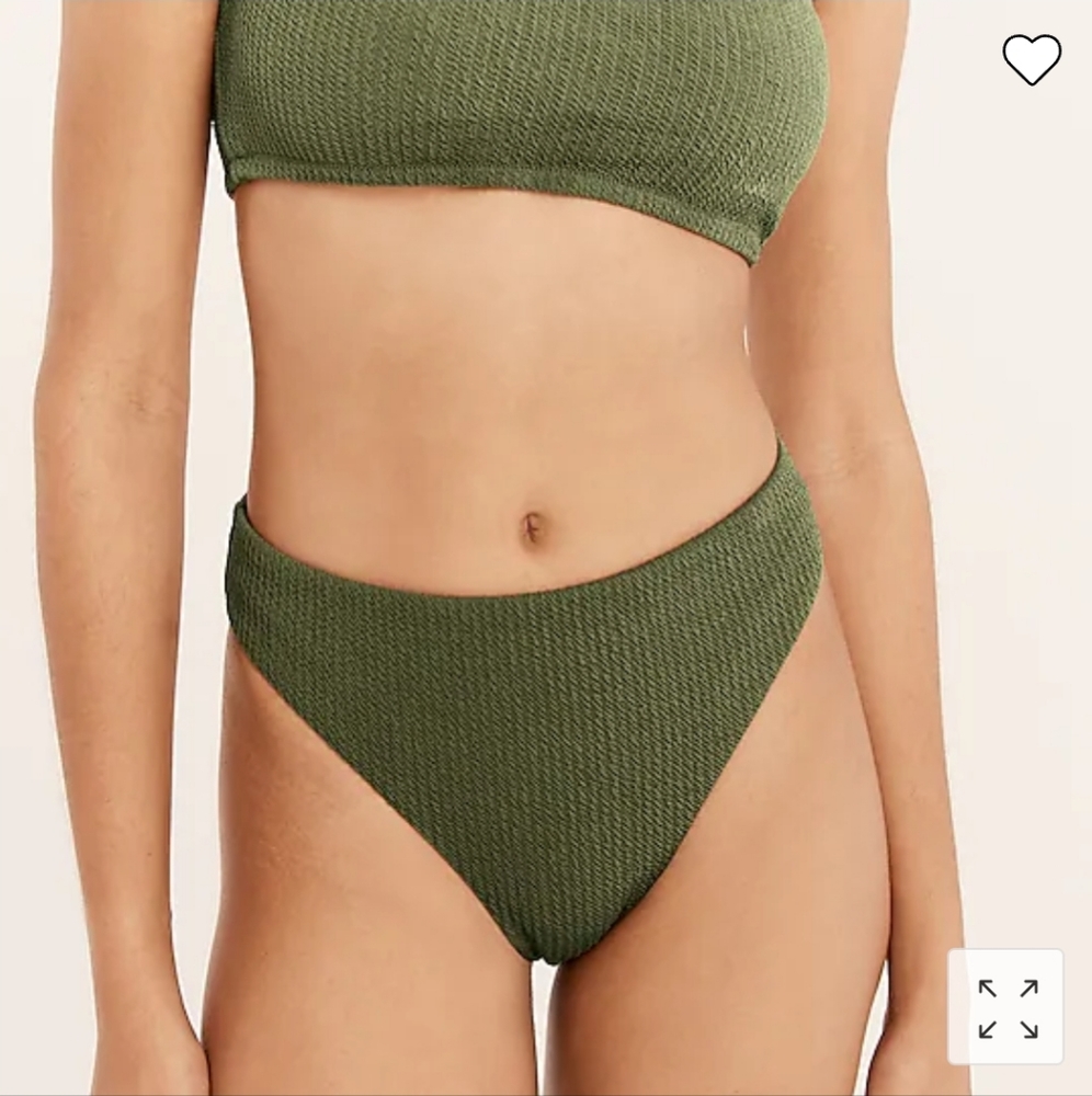 NWT J. Crew Textured high-rise cheeky bikini bottom